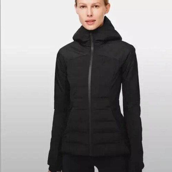 Lululemon Women'sDown For It All Jacket Water Resistant Black Sz 2 NEW‎ - Picture 1 of 12
